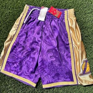 Los Angeles Lakers NBA Mitchell & Ness Purple Gold Mens Shorts Size Medium